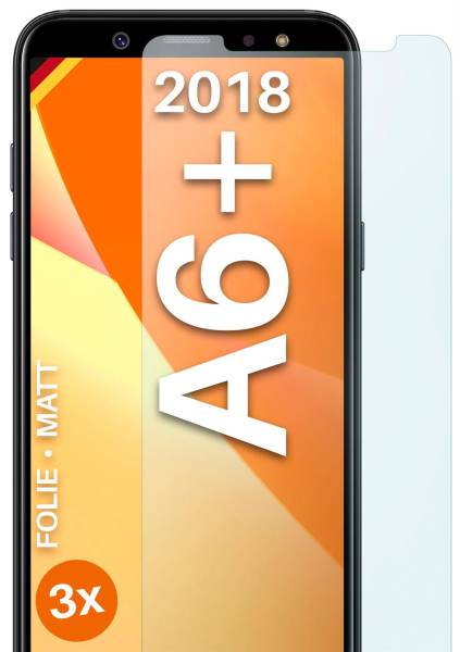 moex FlexProtect Matt für Samsung Galaxy A6 Plus (2018) – Anti Reflex Schutzfolie für besten Displayschutz, Matt