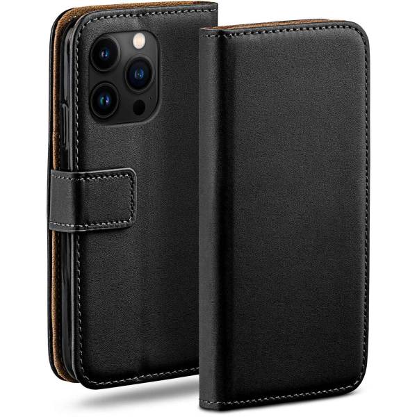moex Book Case für iPhone 15 Pro Klapphülle mit Kartenfach