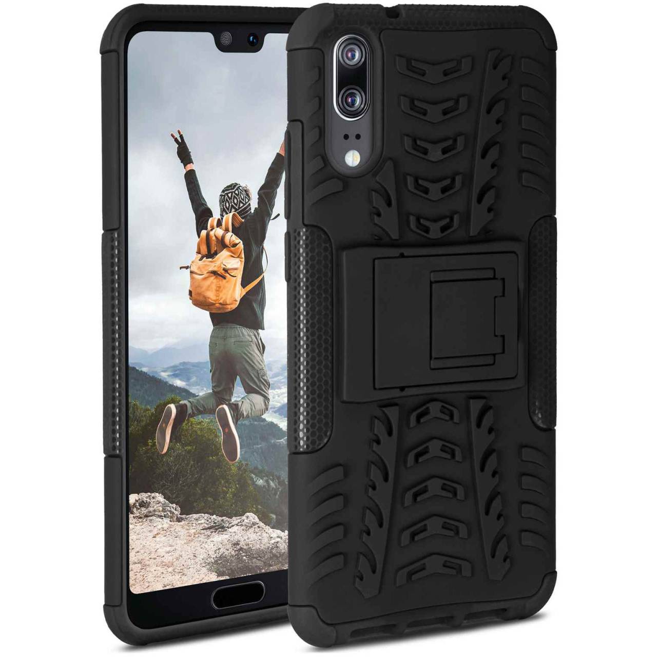 ONEFLOW Tank Case für Huawei P20 – Stoßfeste Panzer Hülle – Rugged Outdoor Handyhülle