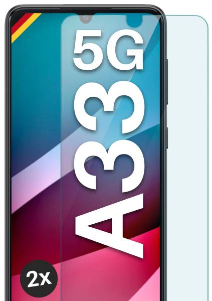 moex ShockProtect Klar für Samsung Galaxy A33 5G – Panzerglas für kratzfesten Displayschutz, Ultra klar