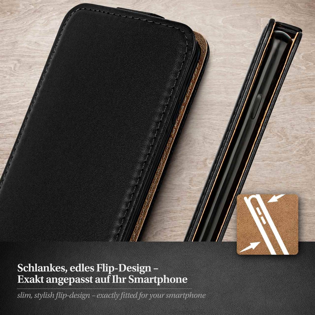 moex Flip Case für Xiaomi Redmi Note 12 Pro+ 5G – PU Lederhülle mit 360 Grad Schutz, klappbar