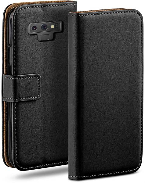 moex Book Case für Samsung Galaxy Note 9 – Klapphülle aus PU Leder mit Kartenfach, Komplett Schutz