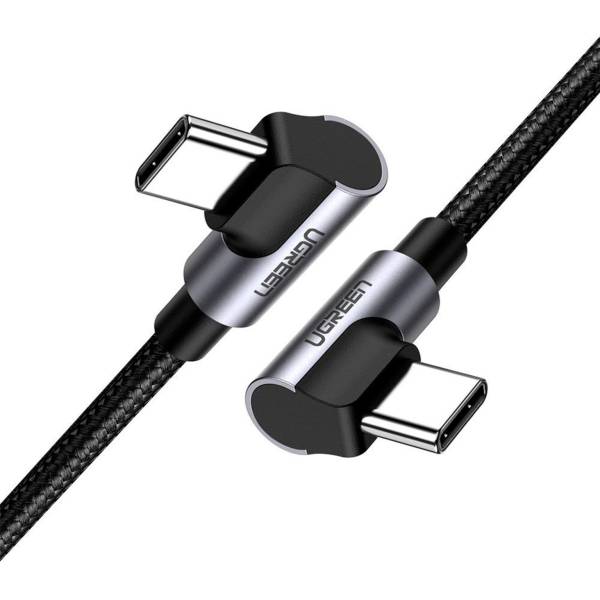 Ugreen Ladekabel – USB-C auf USB-C für Smartphones und anderes, 90 Grad Winkel beidseitig, 60W, 2 m