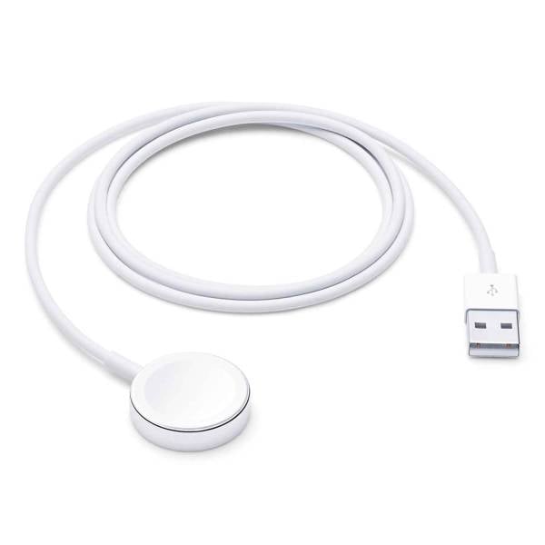 Apple magnetisches Ladekabel – kompatibel mit allen Apple Watch Serien, zum Anschluss an USB-A Ladegeräte, 1,0 m