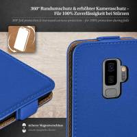 moex Flip Case für Samsung Galaxy S9 Plus – PU Lederhülle mit 360 Grad Schutz, klappbar