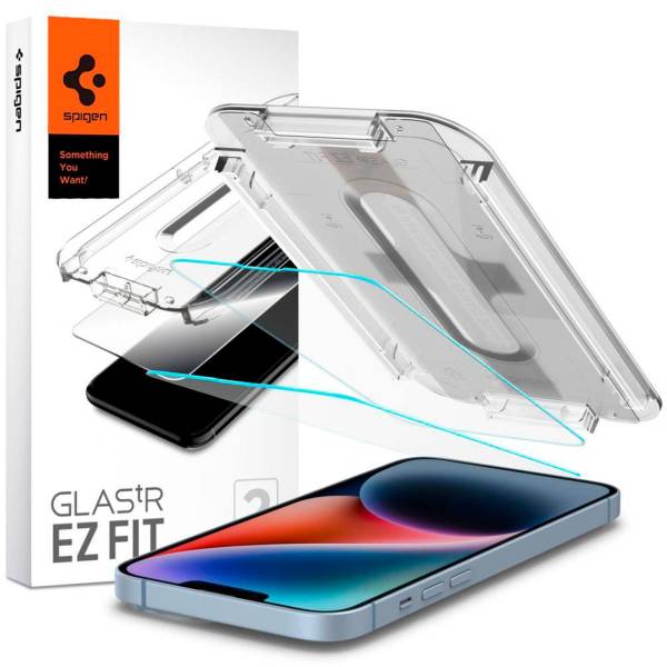Spigen Glas.tR EZ Fit iPhone 13 Pro Max & iPhone 14 Plus Panzerglas Easy-Fit