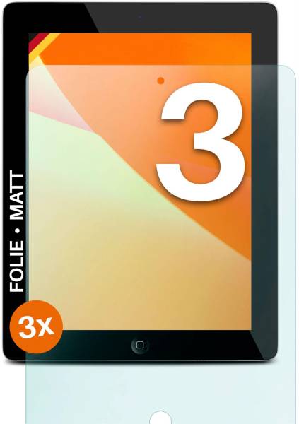 moex FlexProtect Matt für Apple iPad (3. Generation - 2012) – Anti Reflex Schutzfolie für besten Displayschutz, Matt