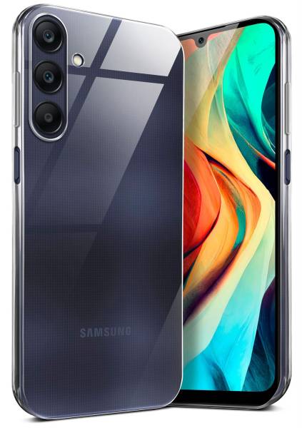 moex Aero Case für Samsung Galaxy A25 5G – Durchsichtige Hülle aus Silikon, Ultra Slim Handyhülle