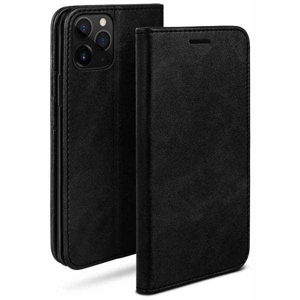 moex Casual Case für Apple iPhone 11 Pro – 360 Grad Schutz Booklet, PU Lederhülle mit Kartenfach