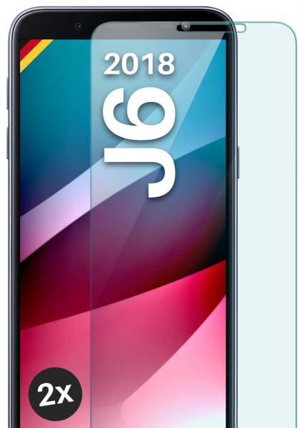 moex ShockProtect Klar für Samsung Galaxy J6 (2018) – Panzerglas für kratzfesten Displayschutz, Ultra klar