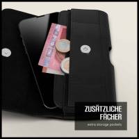 moex Snap Bag für Sony Xperia T – Handy Gürteltasche aus PU Leder, Quertasche mit Gürtel Clip