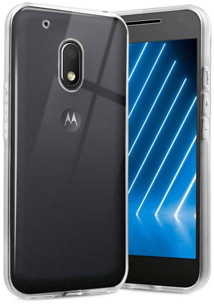 ONEFLOW Clear Case für Motorola Moto G4 Play – Transparente Hülle aus Soft Silikon, Extrem schlank