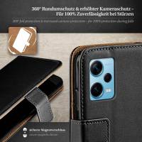 moex Book Case für Xiaomi Redmi Note 12 Pro+ 5G – Klapphülle aus PU Leder mit Kartenfach, Komplett Schutz