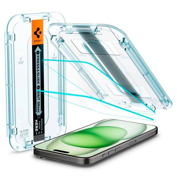 Spigen Glas.tR EZ Fit iPhone 15 Plus Panzerglas Easy-Fit