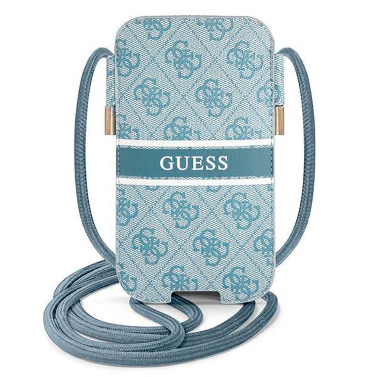 Guess Handytasche – elegante Umhängetasche für Smartphones mit Guess Stripe, AllOver 4G Logo Serie