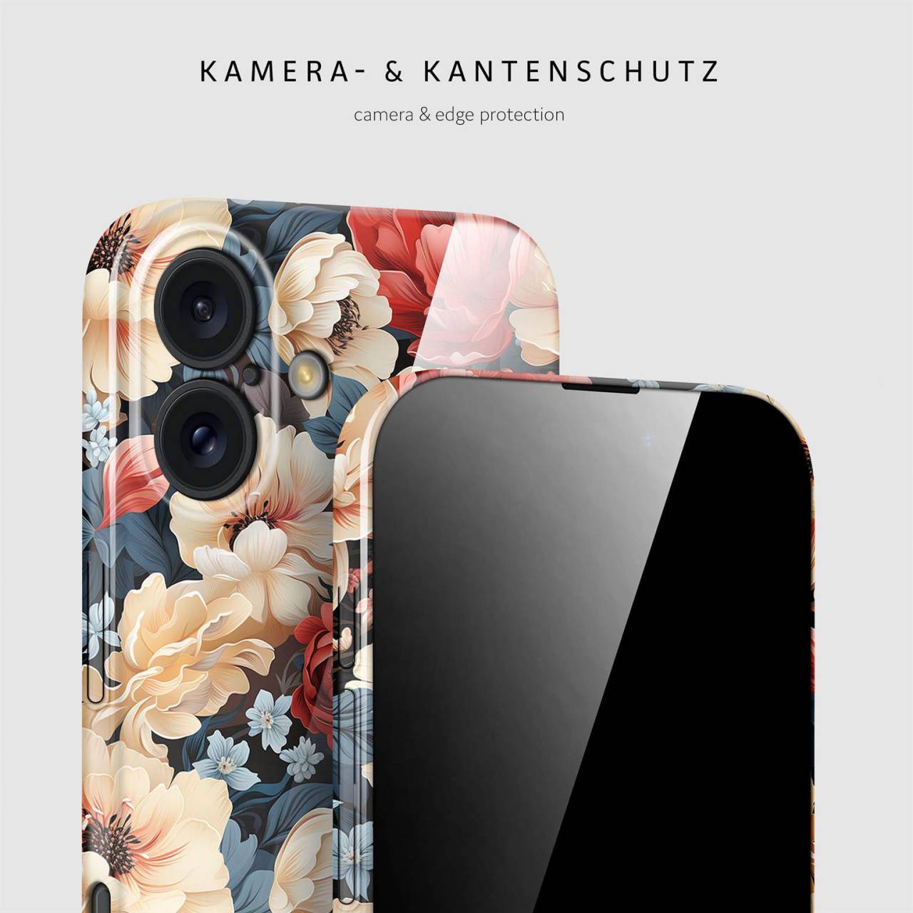 ONEFLOW Flower Cover iPhone 16 Plus Blumen Muster