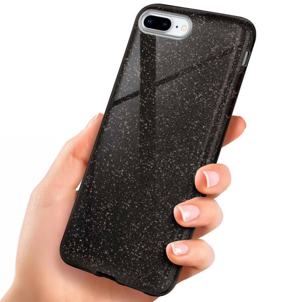 ONEFLOW Glitter Case für Apple iPhone 8 Plus – Glitzer Hülle aus TPU, designer Handyhülle