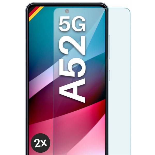 moex ShockProtect Klar für Samsung Galaxy A52 5G – Panzerglas für kratzfesten Displayschutz, Ultra klar