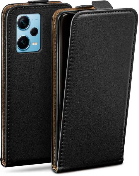 moex Flip Case für Xiaomi Redmi Note 12 Pro+ 5G – PU Lederhülle mit 360 Grad Schutz, klappbar