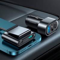 Joyroom Autoladegerät – USB-A, USB-C, QC 3.0, PD 72W, Zigarettenanzünder, 1,5M Kabel