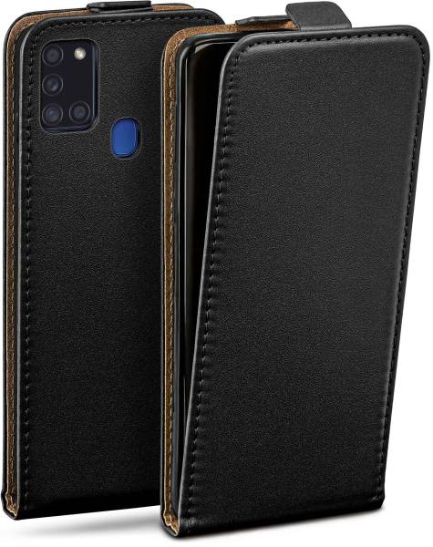 moex Flip Case für Samsung Galaxy A21s – PU Lederhülle mit 360 Grad Schutz, klappbar