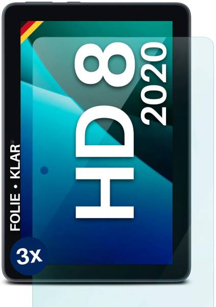 moex FlexProtect Klar für Amazon Fire HD 8 (2020) – Schutzfolie für zusätzlichen Displayschutz, Ultra klar