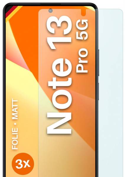 moex FlexProtect Matt für Xiaomi Redmi Note 13 Pro 5G – Anti Reflex Schutzfolie für besten Displayschutz, Matt
