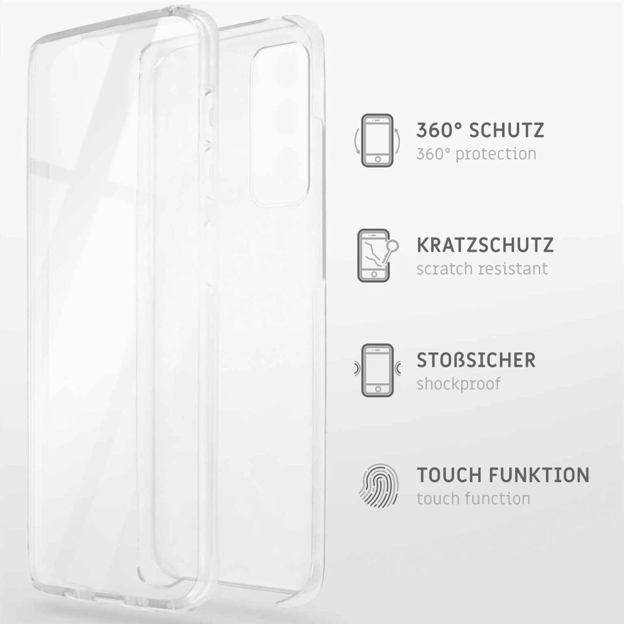 ONEFLOW Touch Case für Samsung Galaxy A25 5G – 360 Grad Full Body Schutz, komplett beidseitige Hülle
