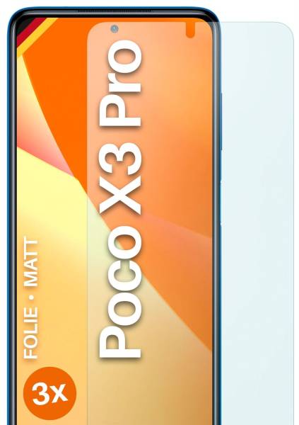 moex FlexProtect Matt für Xiaomi Poco X3 Pro – Anti Reflex Schutzfolie für besten Displayschutz, Matt