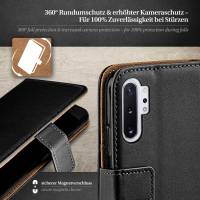 moex Book Case für Samsung Galaxy Note 10 Plus – Klapphülle aus PU Leder mit Kartenfach, Komplett Schutz