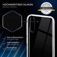 ONEFLOW Clear Case für Samsung Galaxy A50 – Transparente Hülle aus Soft Silikon, Extrem schlank