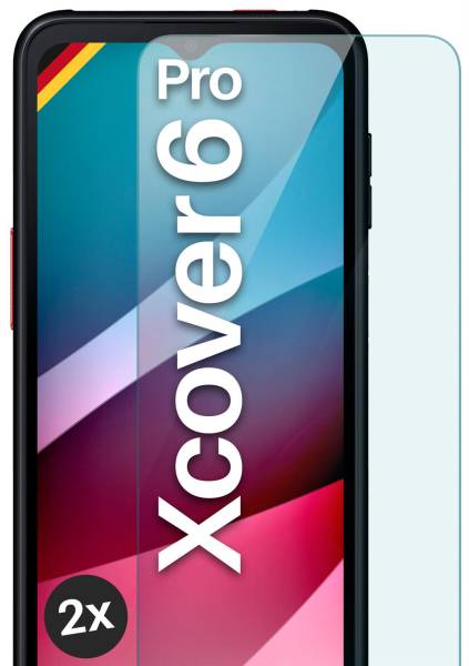 moex ShockProtect Klar für Samsung Galaxy Xcover 6 Pro – Panzerglas für kratzfesten Displayschutz, Ultra klar