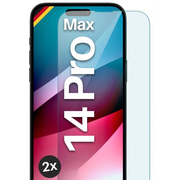 moex ShockProtect Klar für Apple iPhone 14 Pro Max – Panzerglas für kratzfesten Displayschutz, Ultra klar