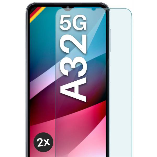 moex ShockProtect Klar für Samsung Galaxy A32 5G – Panzerglas für kratzfesten Displayschutz, Ultra klar