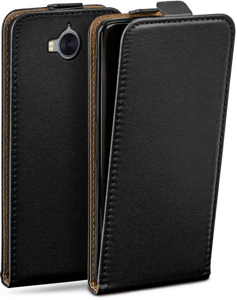 moex Flip Case für Huawei Y6 (2017) – PU Lederhülle mit 360 Grad Schutz, klappbar