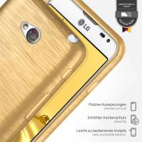 moex Brushed Case für LG L65 – Silikon Handyhülle, Backcover in Aluminium Optik