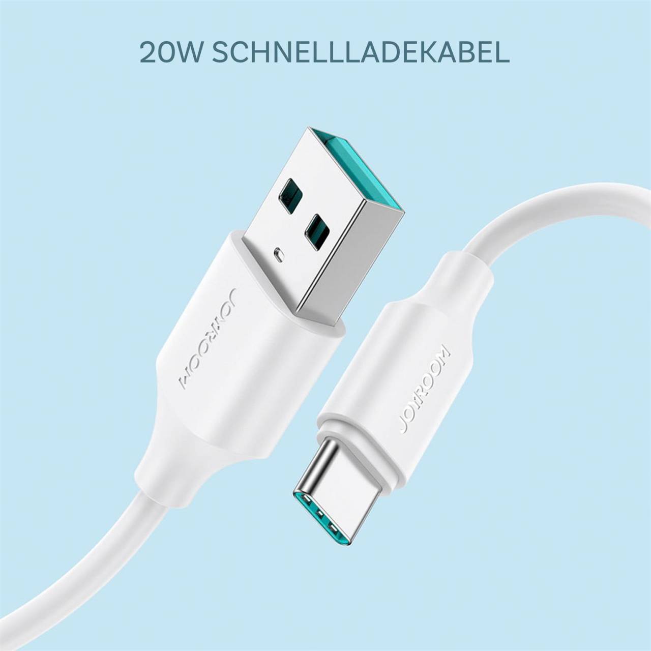Joyroom Lade- und Datenkabel – 1 Meter USB-C Kabel, USB Type-C Kabel 1 Meter für Schnellladung, 480mBit/s