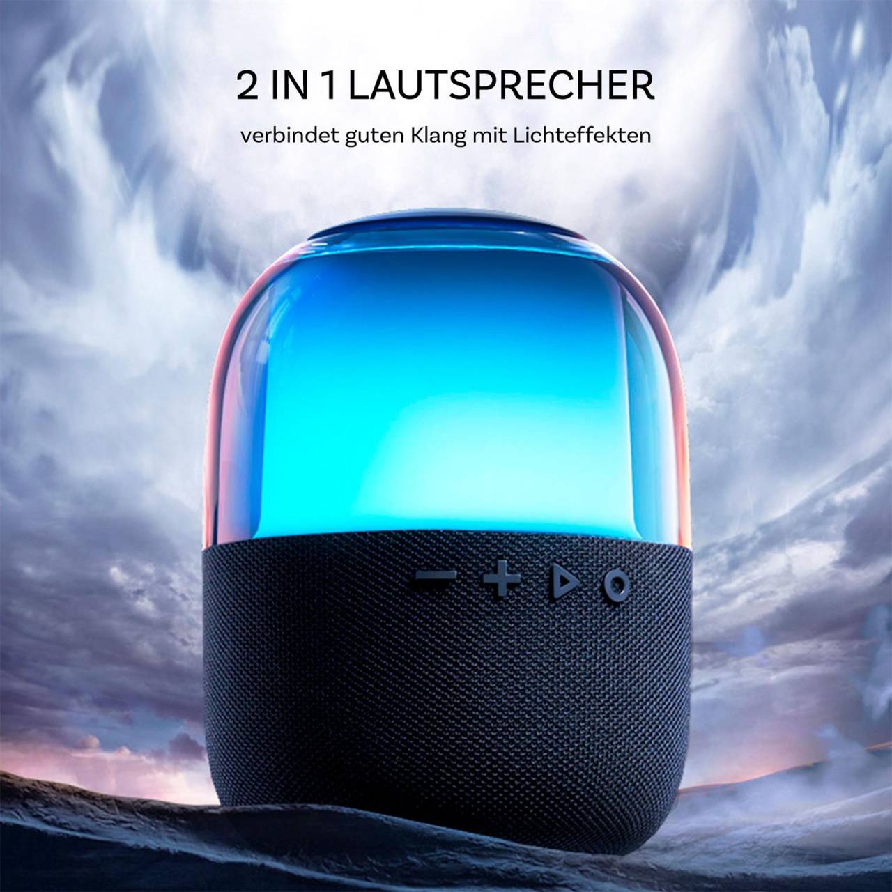 Joyroom Kabelloser Bluetooth 5.3 RGB Lautsprecher – Bluetooth 5.3 Lautsprecher, Kabelloser Bluetooth Lautsprecher Verbindung