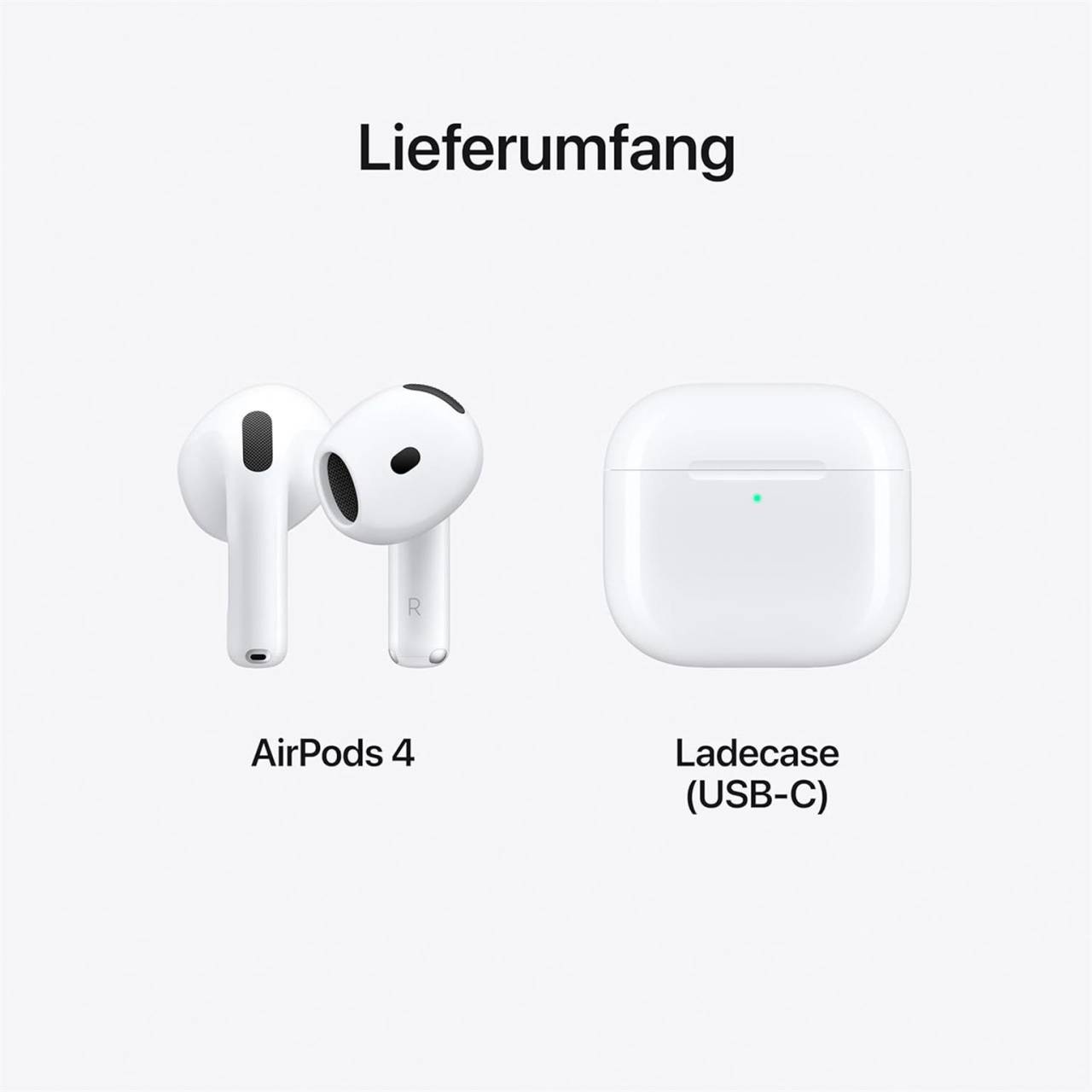 Apple AirPods 4 – Kabellose In-Ear Bluetooth Kopfhörer mit Ladeetui für Sport und lange Akkulaufzeit