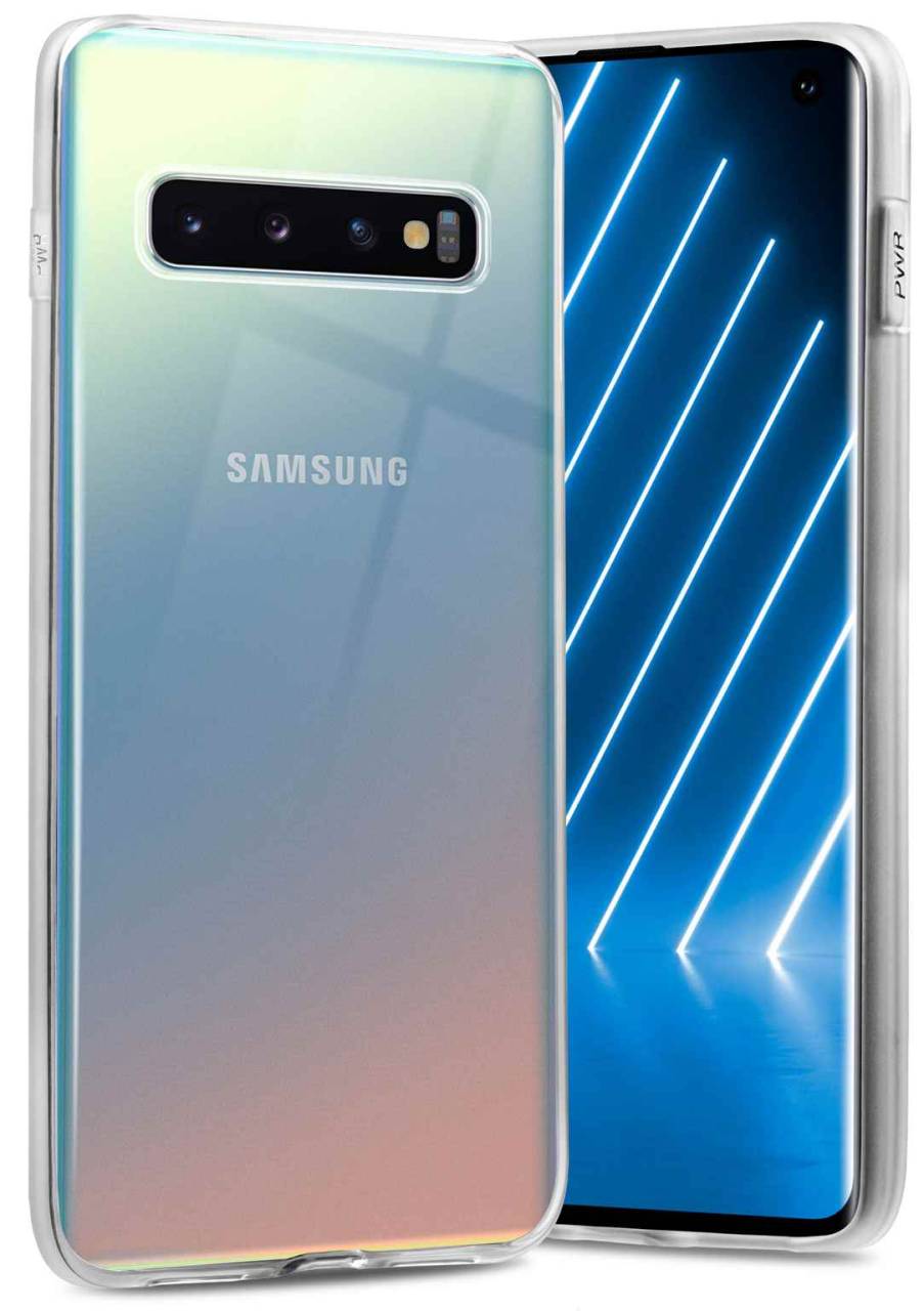 ONEFLOW Clear Case für Samsung Galaxy S10 – Transparente Hülle aus Soft Silikon, Extrem schlank