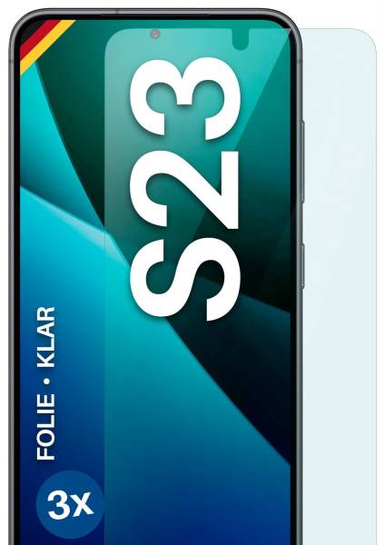 moex FlexProtect Klar für Samsung Galaxy S23 – Schutzfolie für unsichtbaren Displayschutz, Ultra klar
