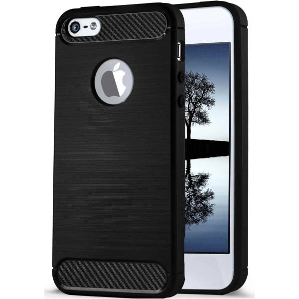 ONEFLOW Shift Case für Apple iPhone 5 – Handyhülle aus robustem TPU in Carbon- & brushed Alu-Optik