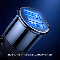 Joyroom Auto Ladegerät - Zigarettenanzünder USB-Ladegerät, Autoladeadapter 2x USB 3.1 A Anschluss, 15W