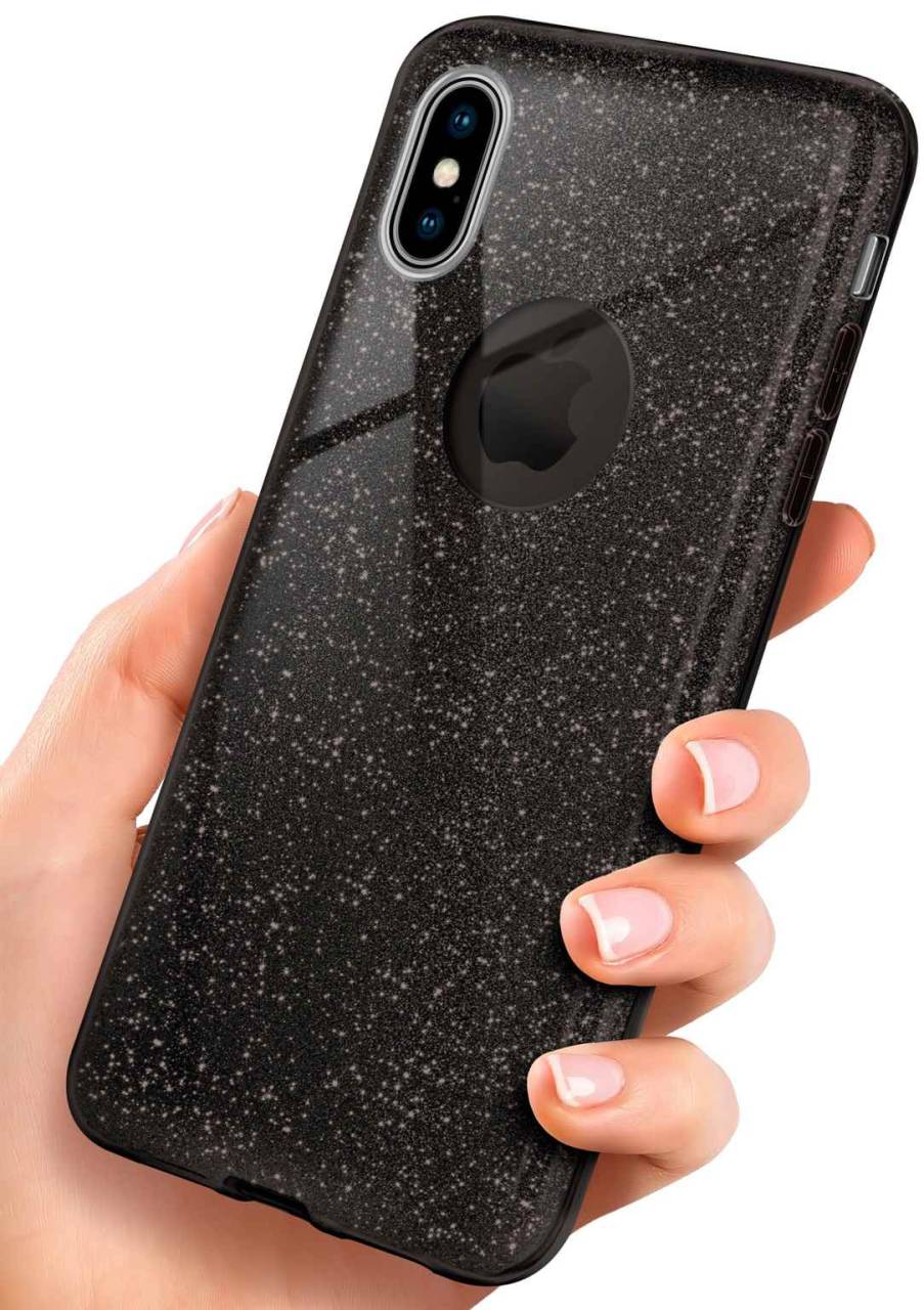 ONEFLOW Glitter Case für Apple iPhone XS – Glitzer Hülle aus TPU, designer Handyhülle