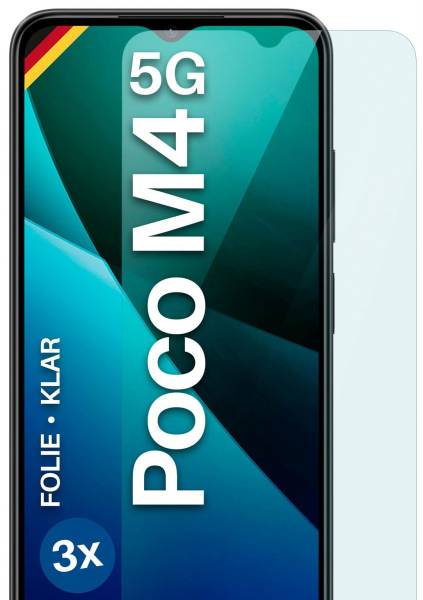 moex FlexProtect Klar für Xiaomi Poco M4 5G – Schutzfolie für unsichtbaren Displayschutz, Ultra klar