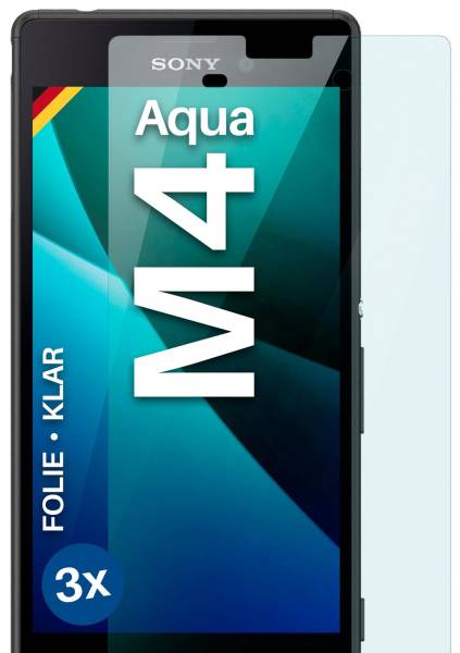 moex FlexProtect Klar für Sony Xperia M4 Aqua – Schutzfolie für unsichtbaren Displayschutz, Ultra klar