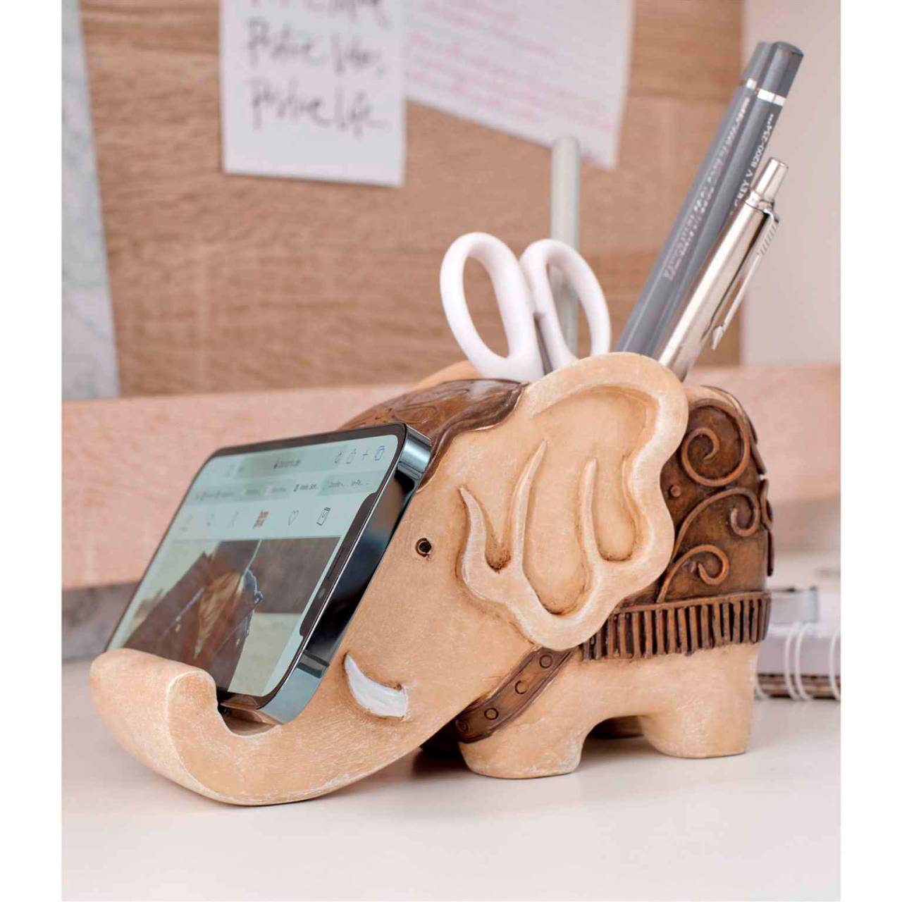 bpc living Elefanten Handyhalter – Kreativer Handyhalter, einzigartiges Design für Schreibtisch