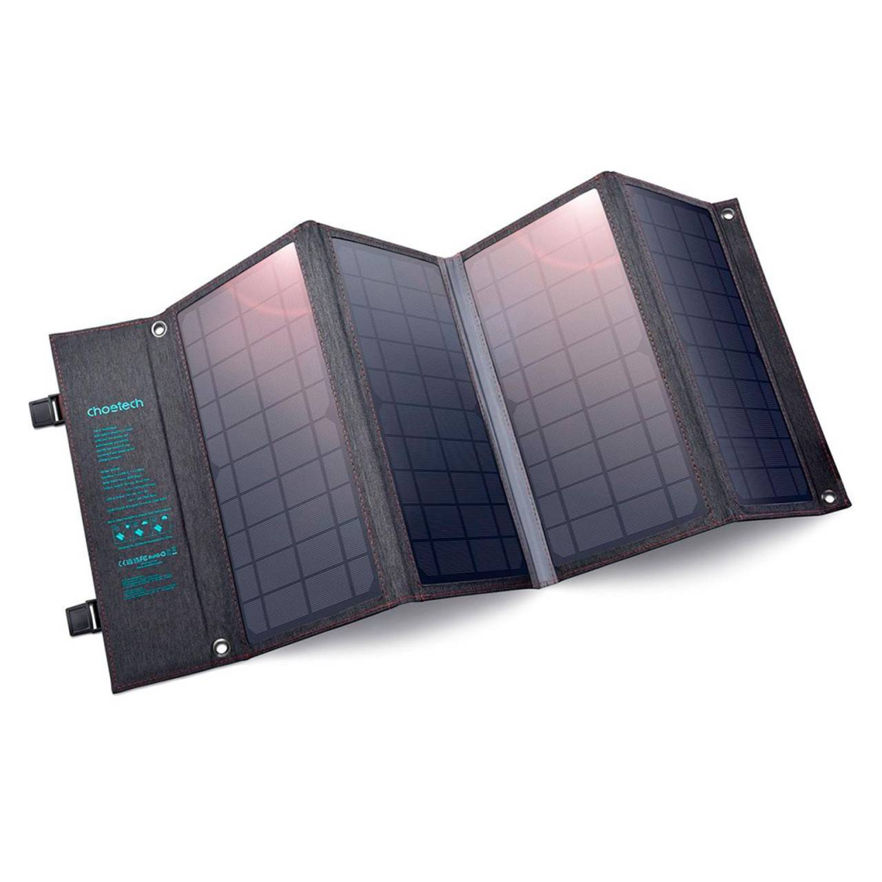 Choetech Reise-Solarladegerät – Faltbares Solar Ladegerät, Solar Ladegerät 36W mit USB-Anschluss