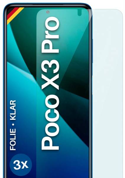 moex FlexProtect Klar für Xiaomi Poco X3 Pro – Schutzfolie für unsichtbaren Displayschutz, Ultra klar