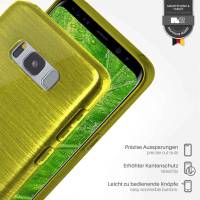 moex Brushed Case für Samsung Galaxy S8 Plus – Silikon Handyhülle, Backcover in Aluminium Optik